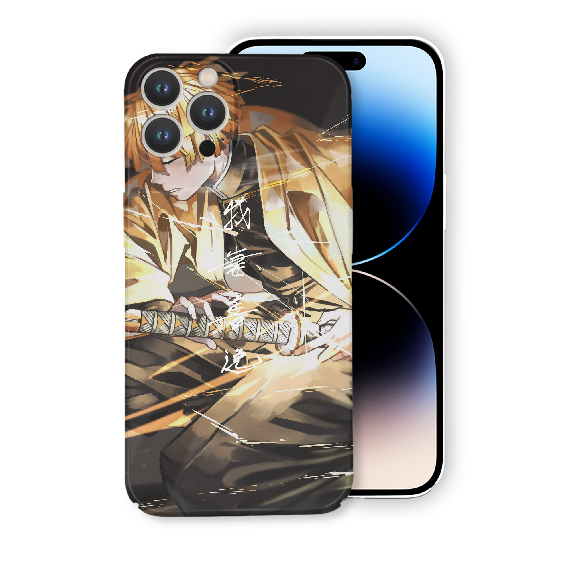（画像用） 鬼滅の刃（きめつのやいば）我妻 善逸／あがつま ぜんいつ Agatsuma Zenitsu 【iPhone 14シリーズ対応】ハードケース